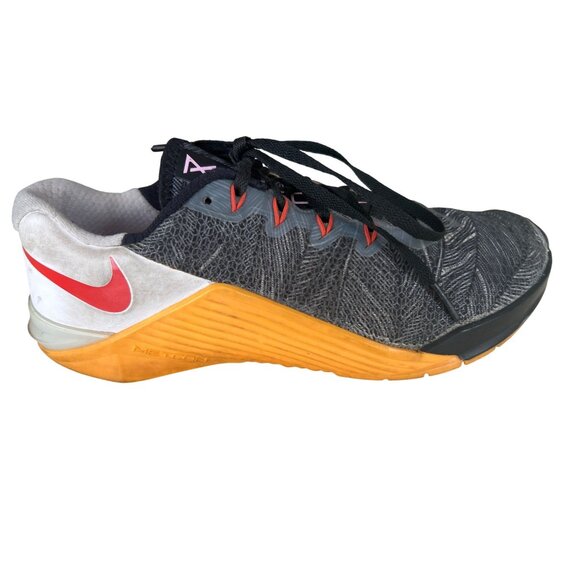 Nike Metcon 5 Training Shoes Sneaker AO2982-081Gray Orange White Women’s Size 8 - Picture 6 of 11